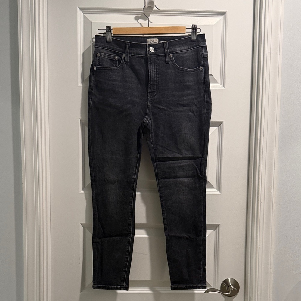 JCREW toothpick washed black jeans
